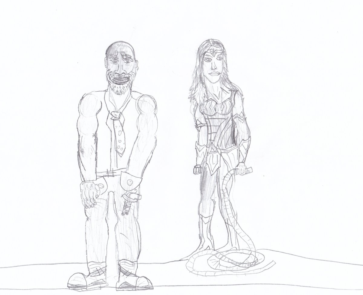 Check out the sketch of Wonder Woman and The Rock 
from my 8 years old son Daniel, they are his favorite characters.

opensea.io/collection/nft…