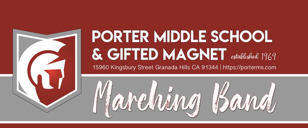 GKPMiddle's tweet photo. Get ready!  The Porter MS Marching Band and Cheer will be performing in the Granada Hills Holiday Parade!  Go Trojans!  #porterms #georgekporterms @knvcos #knvcos https://t.co/qAH2zA8FPT