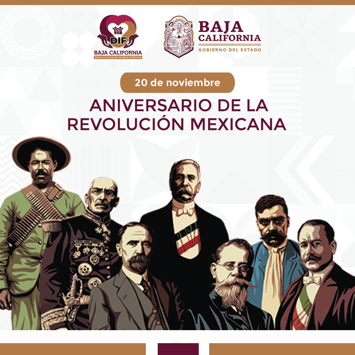 Con mucho espíritu mexicano y el corazón por delante, en DIF Baja California, celebramos el 111 aniversario de la Revolución Mexicana.
