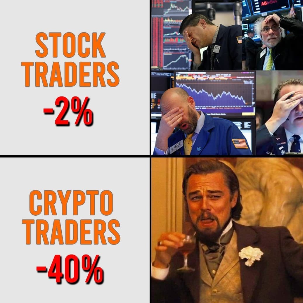 CryptoSlut645's tweet photo. Another day in the crypto market 😅 https://t.co/Fub0dgBtNY
