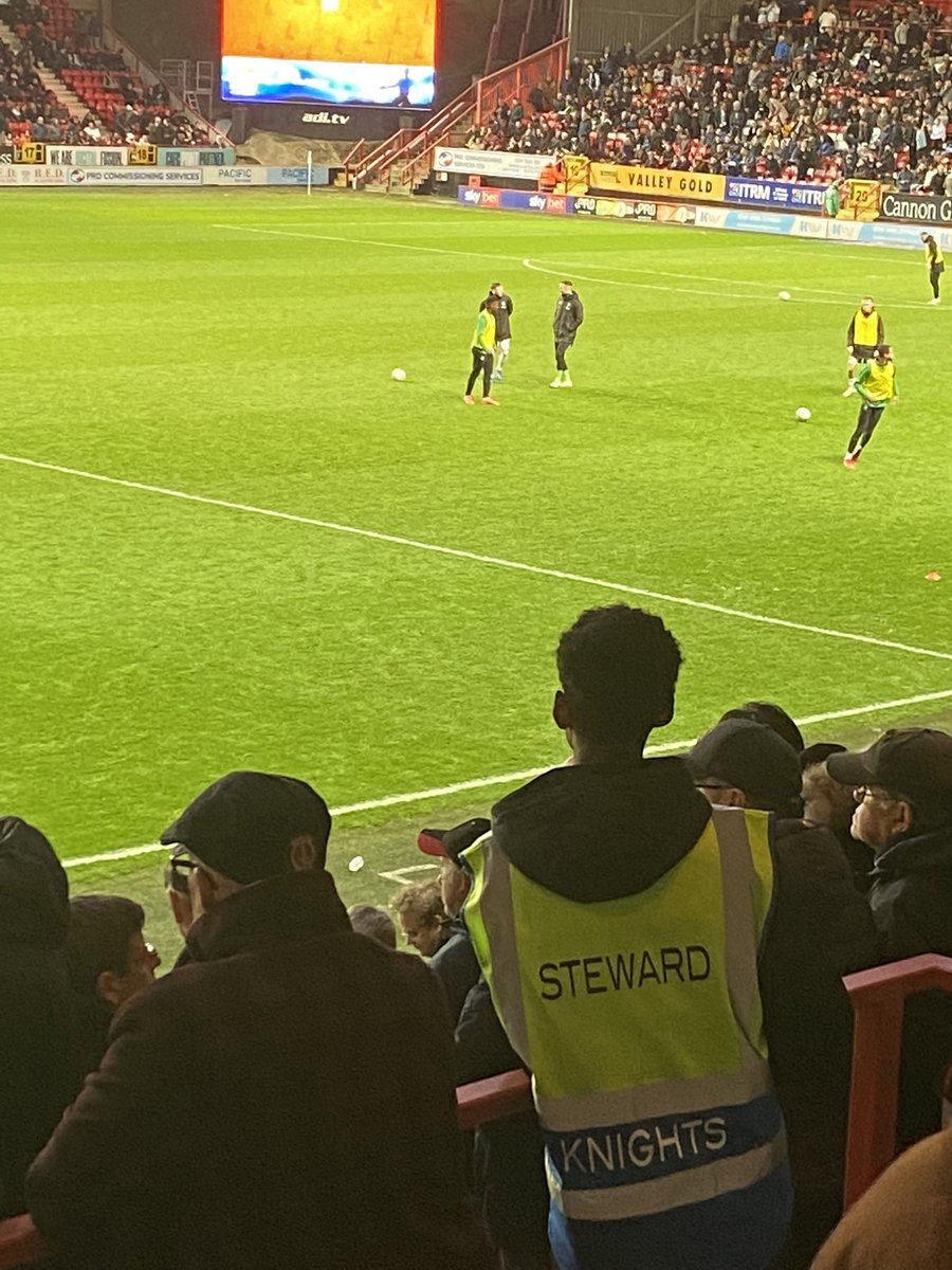 Thanks for the treat <a href="/bknights84/">Brad Knights</a> What a win for both <a href="/CAFCofficial/">Charlton Athletic FC</a> &amp; grandad.After supporting since 1946 at last his name in lights. Even the steward is bearing our name. I will be back, with grandads winning tickets #winners #win such talent at the valley