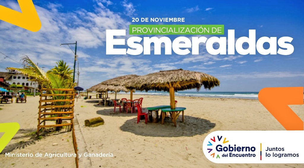 Fercho_Cruz90's tweet photo. Nuestro saludo efusivo a #Esmeraldas al conmemorar 174 años de Provincialización.

¡Nuestro compromiso es seguir trabajando por el desarrollo del sector agropecuario de este rincón del país! 

¡#VivaEsmeraldas! https://t.co/FtArdwbLvq