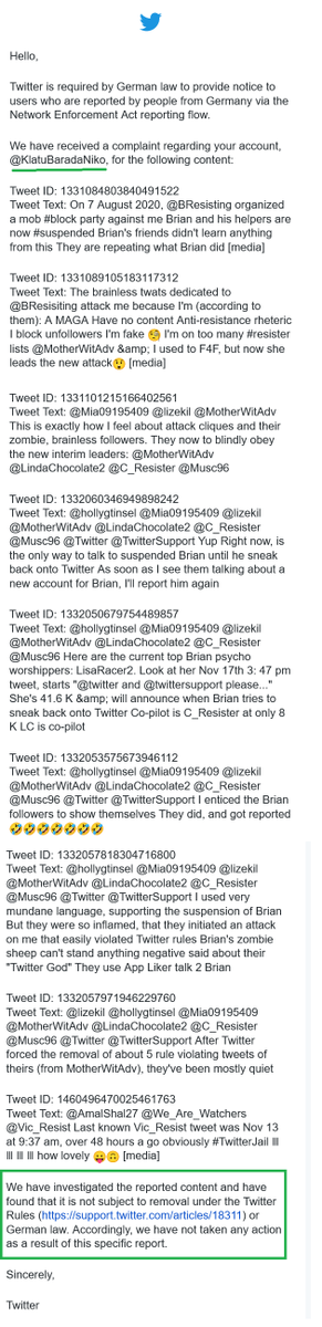 KlatuBaradaNiko's tweet photo. As usual, #FakeResister, #stalkers, #harassers have been very busy as usual

MAGA is not the biggest threat to #resister accounts,

but dividers from within the #resistance that dedicate their time to making false twitter #reports to get fellow resisters wrongly #suspended https://t.co/wm1FHConWF