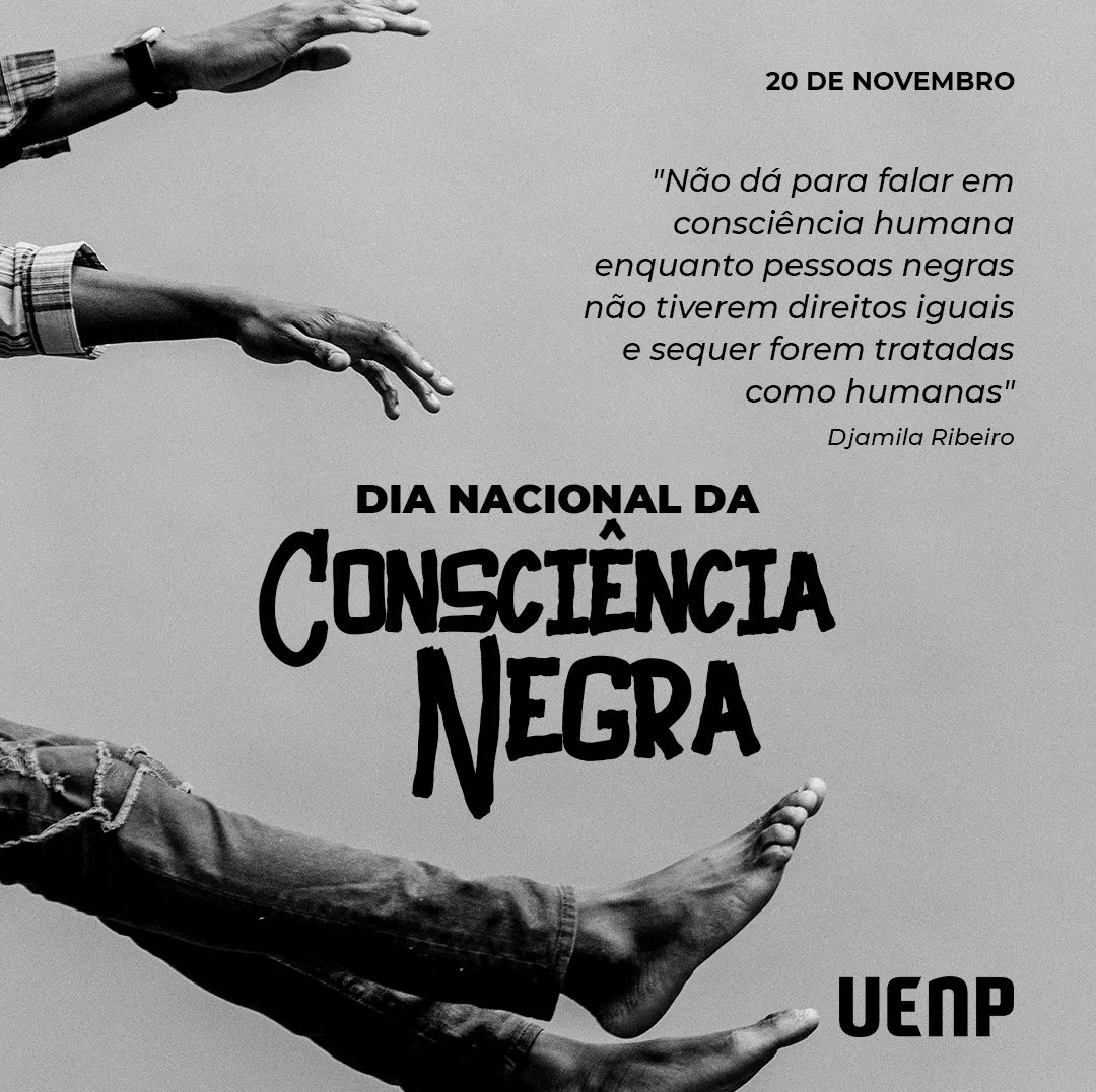 cj_uenp's tweet photo. Dia da Consciência Negra! 

 #consciêncianegra #diadaconsciêncianegra #uenp #orgulhodeseruenp https://t.co/7eCht9DvTl