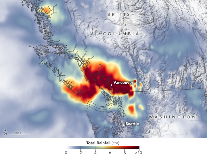 NASAEarth's tweet image. Torrential rain in southern British Columbia and western Washington spurred deadly floods and mudslides that have damaged infrastructure and isolated communities. earthobservatory.nasa.gov/images/149100/…
