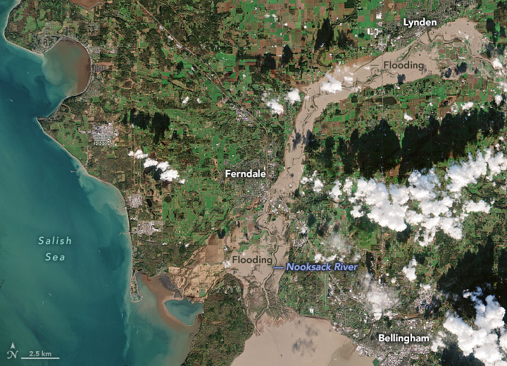 NASAEarth's tweet image. Torrential rain in southern British Columbia and western Washington spurred deadly floods and mudslides that have damaged infrastructure and isolated communities. earthobservatory.nasa.gov/images/149100/…