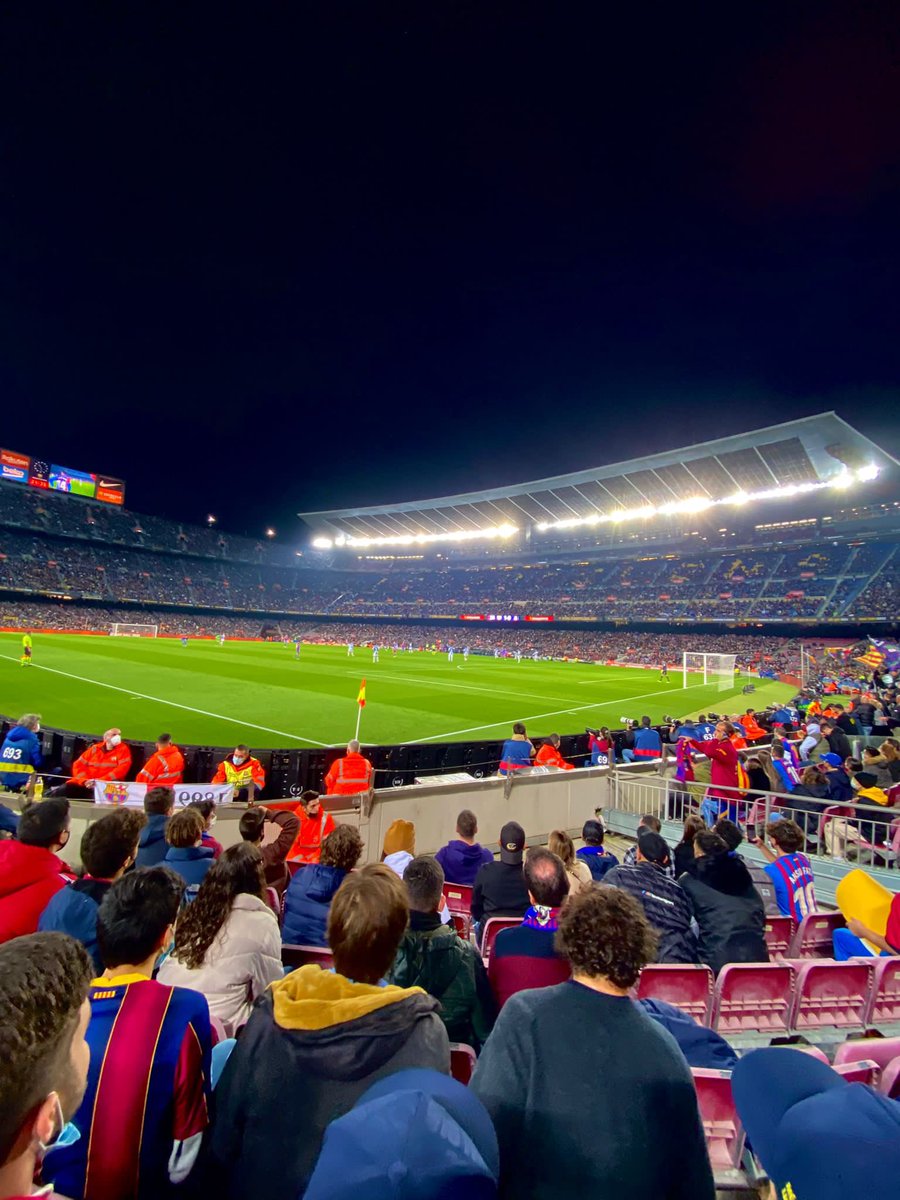 Picked a good weekend to be in Barcelona 🇪🇸Under the Nou Camp Lights for the return of Xavi 🙌🏻👌🏻