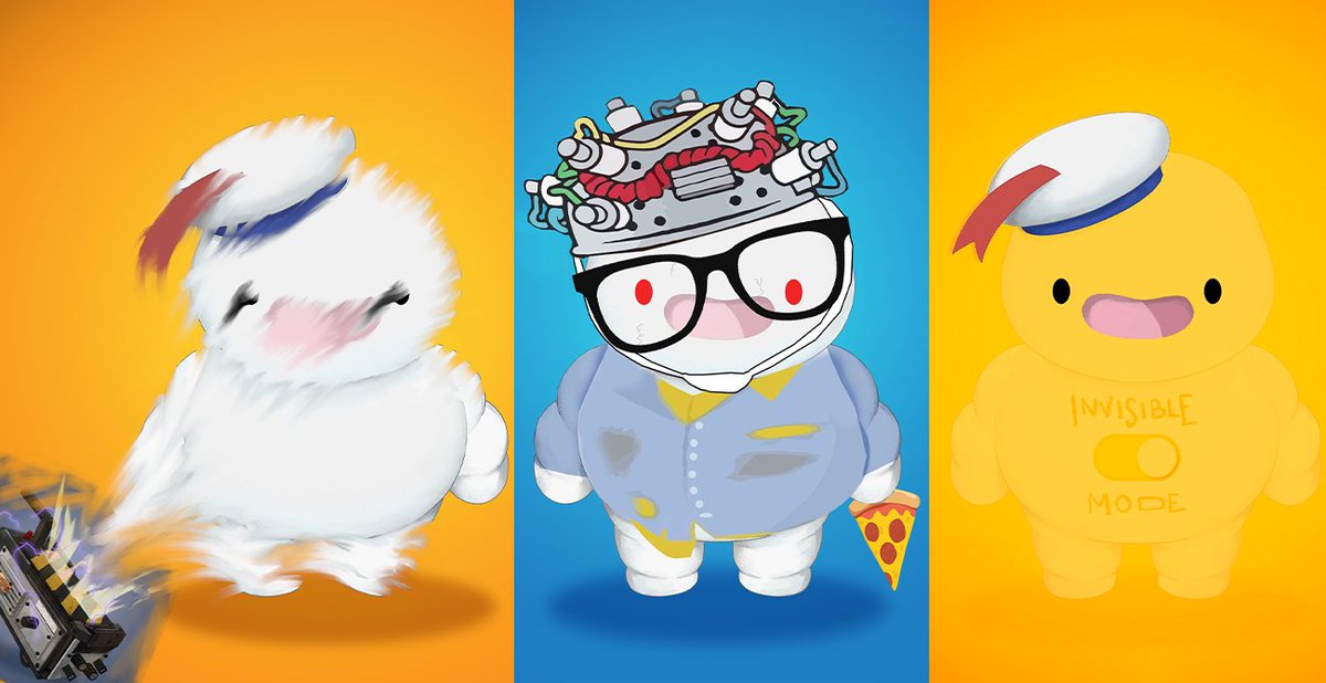 bigheadhq's tweet photo. There were SOOOOOO many great entries to the #MiniPuftContest
Seriously, go check that hashtag for amazing works of art.
But the winners are:
@chris_genau's Captured Mini-Puft
@JayAech2's Louis Tully Puft
@em_garciam's Inivisible-Puft https://t.co/bgEY09QUmA