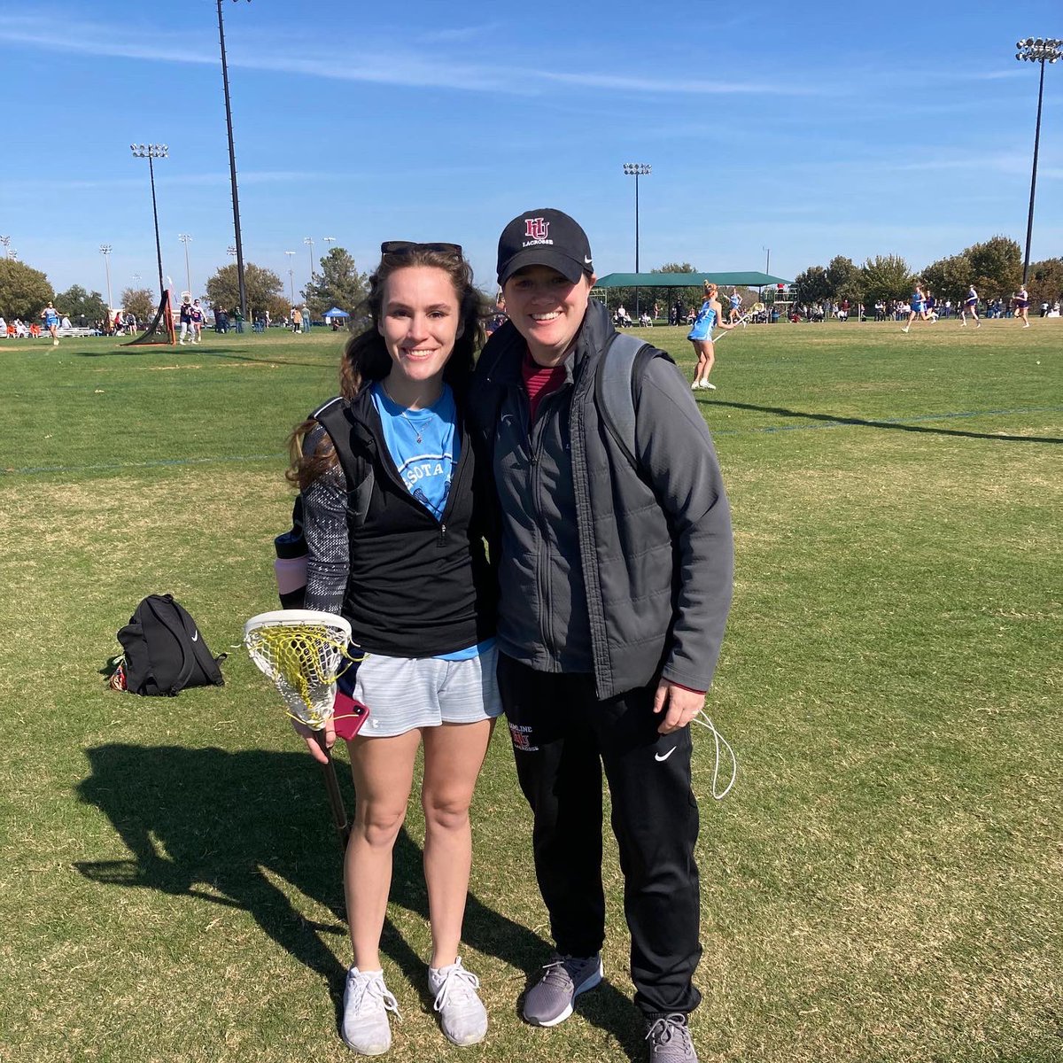 HUPipersWLAX's tweet photo. Meanwhile in TX, Coach K ran into club coaches @LexusTatge and @mariaelenalewis
Love to see the pipes out there coaching for @214Lacrosse and @MNLakersSelect
.
.
.
.
#hufamily
#foreverapiper
#hulax https://t.co/y62WzaZq6r