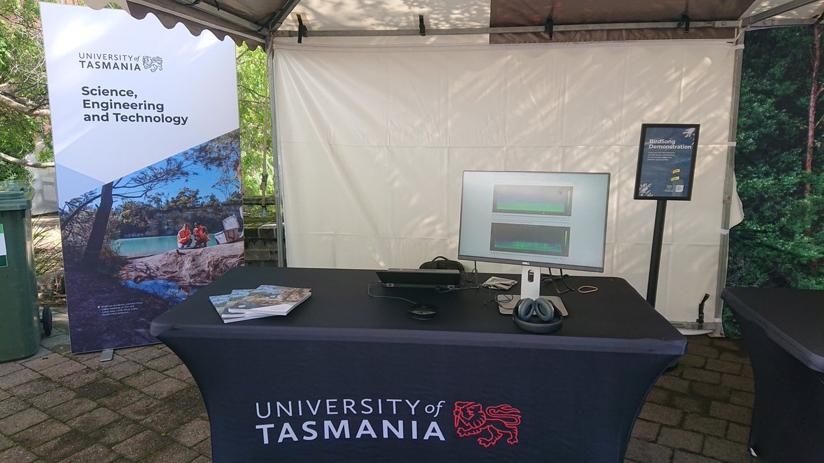 jamesatbond's tweet photo. My @UTAS_ #UTASOpenDay installation is simple, but come on by to listen to the sounds of the forest through a #CitizenScience site created by @ict_utas students https://t.co/WWLIrsP5PO