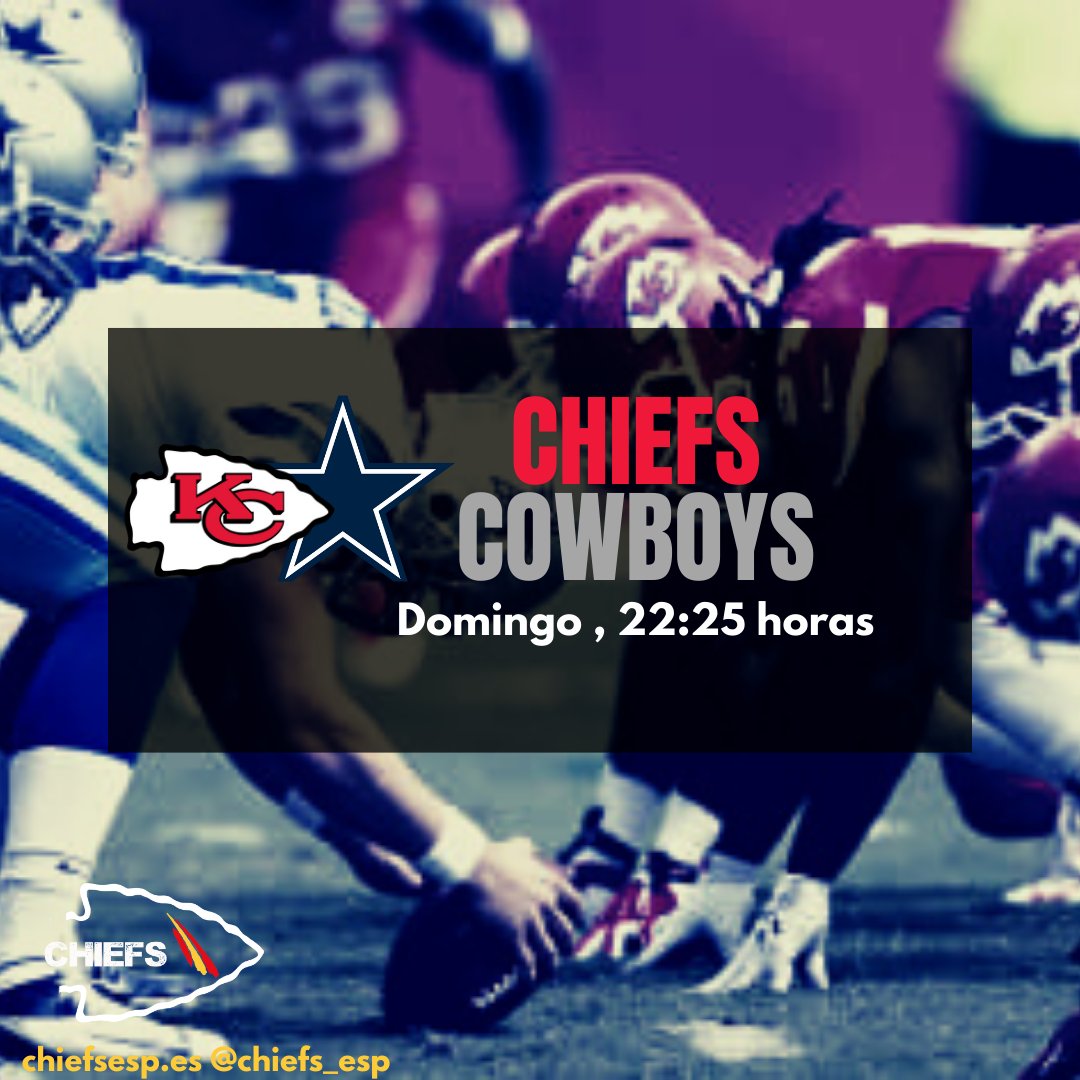 Chiefs_Esp's tweet photo. Partidazo a la vista ‼️‼️🏈🏈

🆚 @CowboysSpain 
📅 21 Septiembre
🕑 22:25 hora española
🏟️ Arrowhead Stadium
📱 https://t.co/ct7pNxrvLm

#chiefskingdom https://t.co/AInikDjg7e