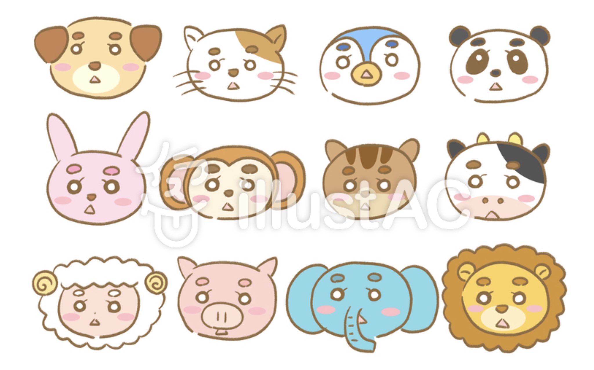 Aki かわいい子供 動物イラスト描きます 動物アイコン イラスト イラストac かわいいイラスト 動物 フリーアイコン T Co Giucmuajk5 T Co 7srer36j4r Twitter