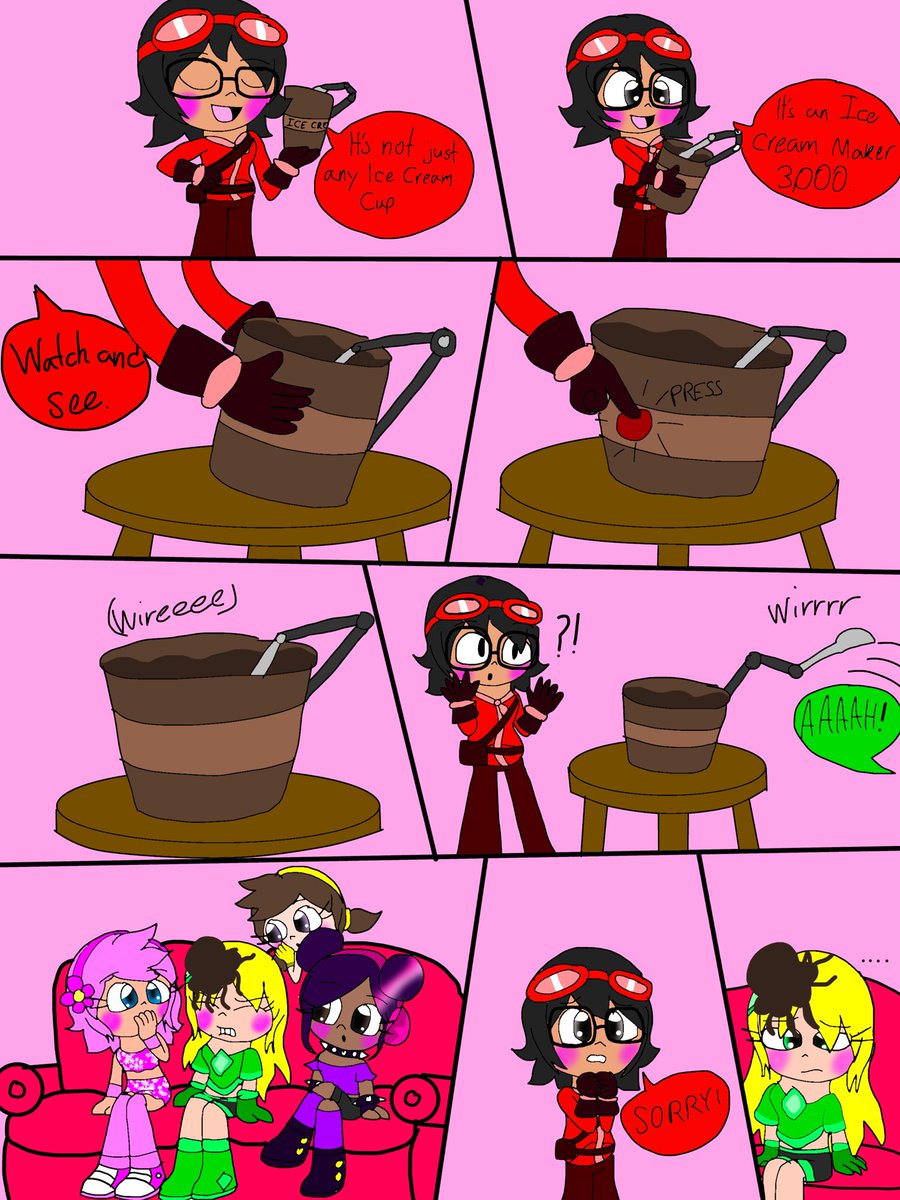 VioletMoonAnima's tweet photo. Tiff’s Invention 

😳

(#AzariaReese #AzariaReesedraws #ThunderReese #Azaria_Art) 

Tags: #SuperhighGirls #KatieGener #WendyKinds #TiffTech #RoxannaSongs #KimSpells #comic #drawing #digitalart #ibisPaintX #ArtistOnTwitter #artoftwitter #cartoon https://t.co/I02M9X4bdm