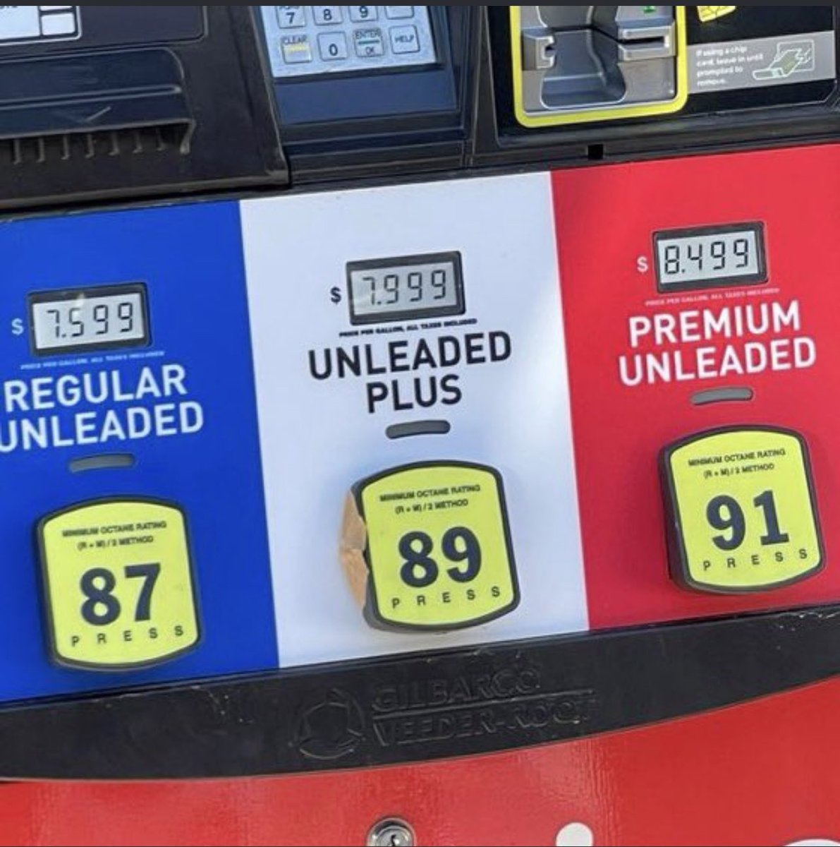 GeorgePapa19's tweet photo. Gas has hit $8 a gallon in parts of California. This is the Biden and Newsom dystopia we are living https://t.co/VlxaRqMj1p