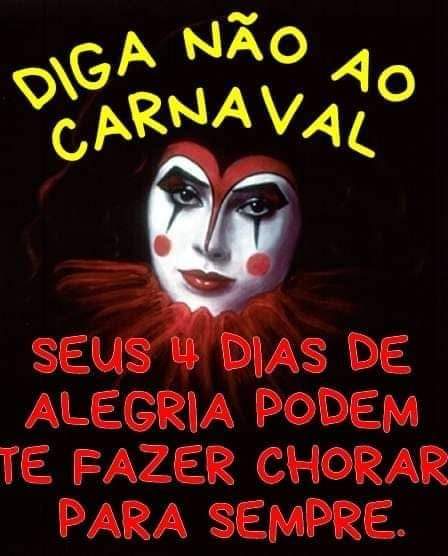 AnaCliaFerrei18's tweet photo. Vamos massificar essa campanha contra o Carnaval!!!! https://t.co/3CljBCpFCm