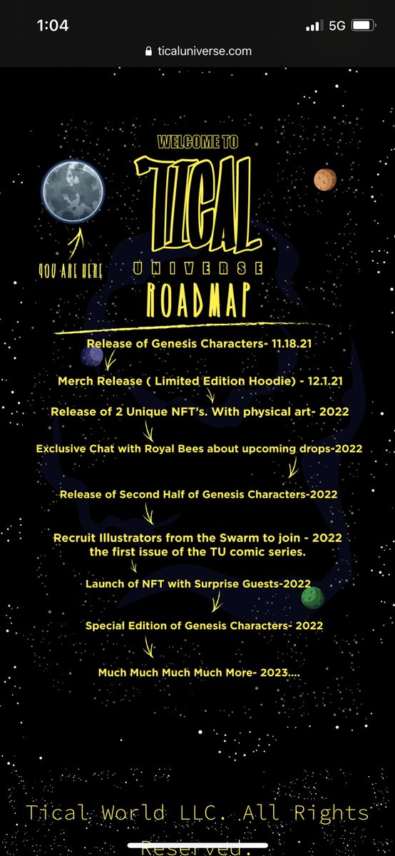 TicalUniverse's tweet photo. MAKE SURE TO JOIN OUR DISCORD  &amp; CHECK OUT OUR PAGE ROADMAP  FOR UPDATES 🌎

https://t.co/GSnk1ggXYy #TICALATHLETICS #TICALUNIVERSE #TICALWORLD #TICALOFFICIAL #NFT #NFTCOMMUNITY #IRONLUNG #TICAL #METHODMAN #JOHNNYBLAZE #HOTNIKKEL #HIPHOP #DAPPERLABS #ONFLOW #BLOCKCHAIN  #ART https://t.co/qtTZHkDtyk