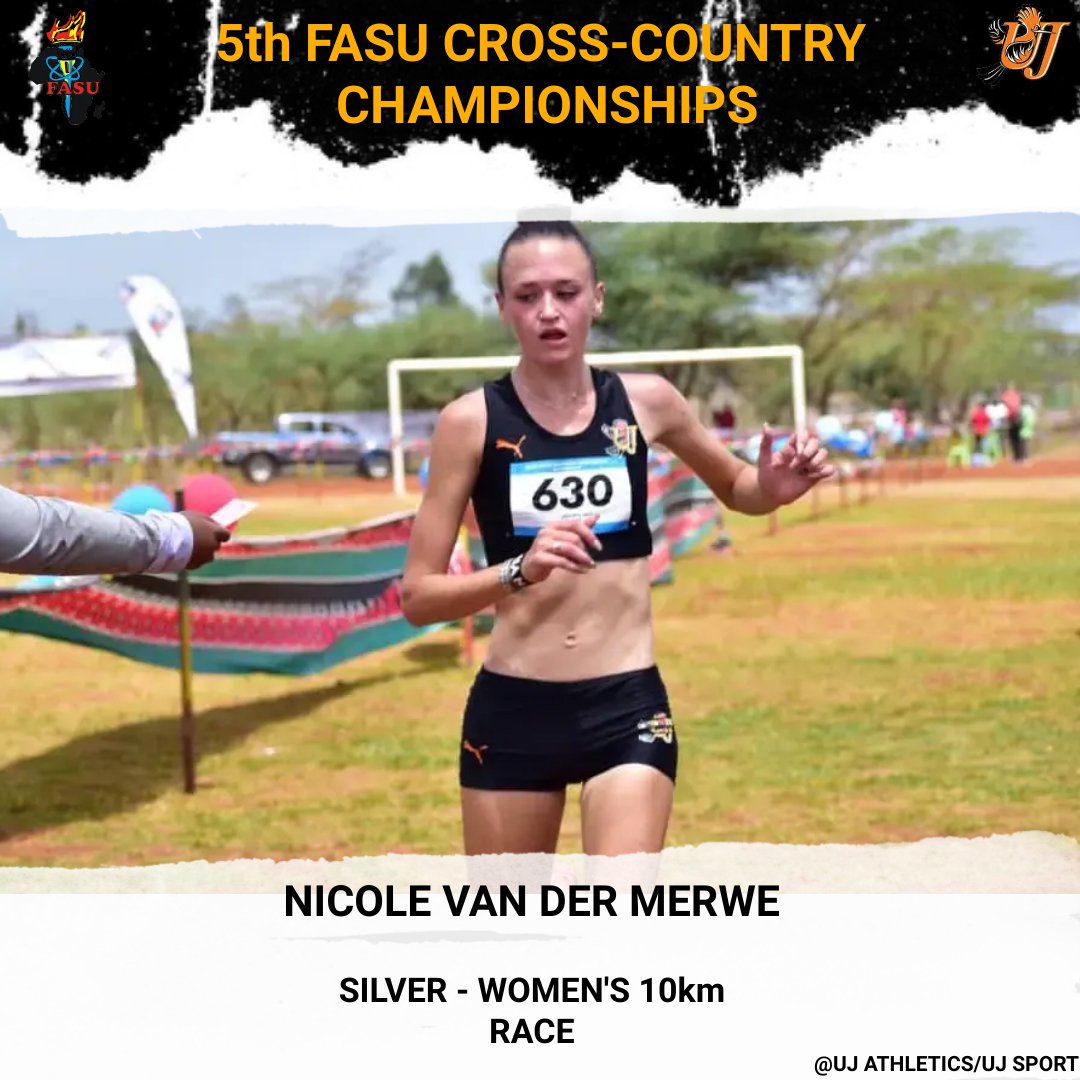 UJ_Sport's tweet photo. #UJAllTheWay #ujathletics #fasucrosscountry

Nicole finished second place in the women's 10km race and she is pleased with her performance given the amount of time she spent on preparations.

🥇Waza Diana
🥈Nicole Van Der Merwe 
🥉Lagat Diana

Well done Nicole🧡🖤 https://t.co/R4jnWDmISP