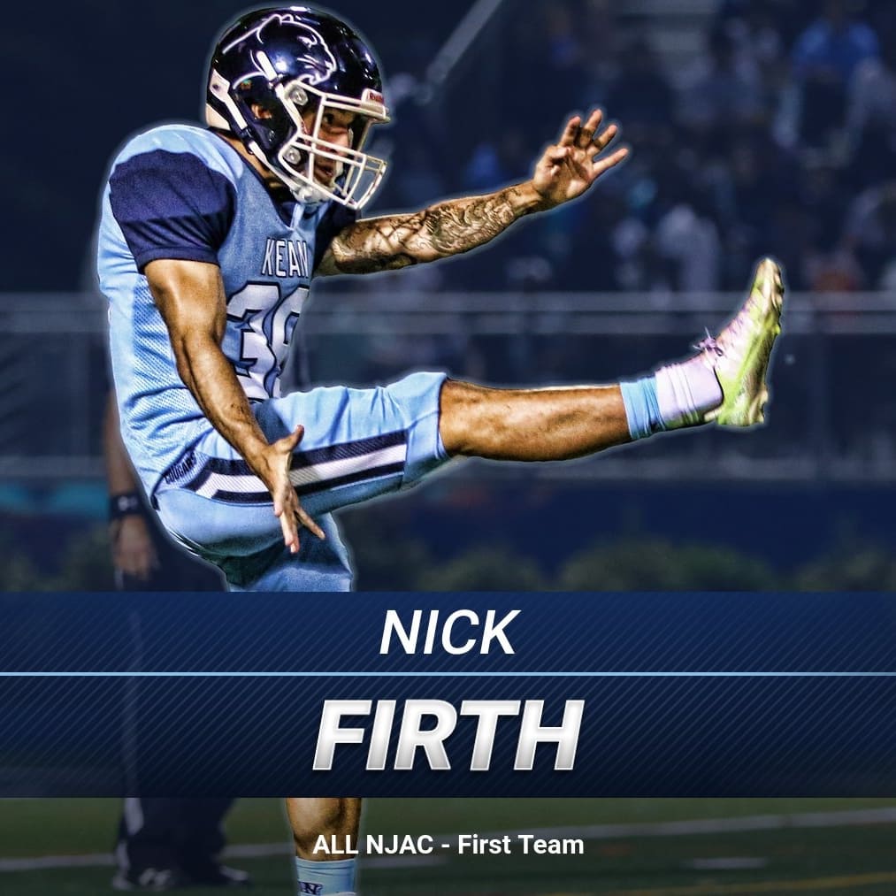 Congratulations on first team all NJAC!
Dante Capozzoli - ILB
Aaron Cottrell - ILB
Kyeon Taylor - CB
Nick Firth - P