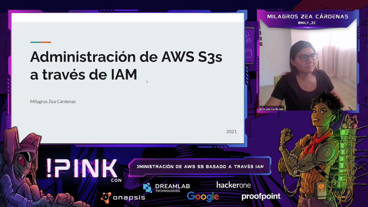 📢‼️ ¡AHORA! ¡Conocé todos los tips para asegurar correctamente tu S3 de #AWS junto <a href="/mily_zc/">Milagros Zea Cardenas</a>! 🤓

📢‼️ NOW LIVE! Learn all the tips to secure your #Amazon S3 from <a href="/mily_zc/">Milagros Zea Cardenas</a>! 🙌

👉 twitch.tv/notpinkcon