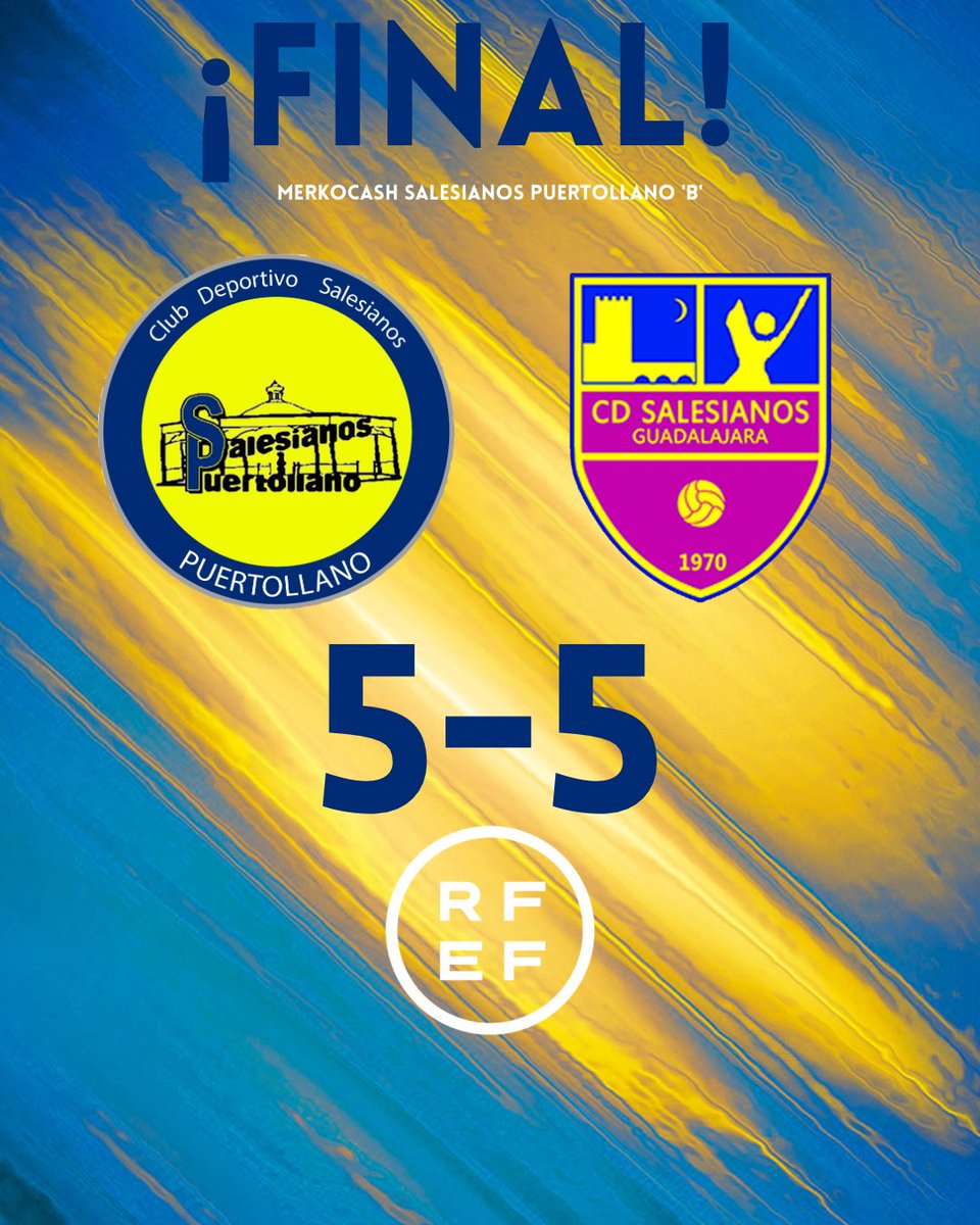 CDSalesianosPto's tweet photo. 🟡 Merkocash Salesianos Puertollano 'B' 5-5 C.D. Salesianos Guadalajara 🟡

⚽️ Ana Moreno
⚽️ Rocío
⚽️⚽️⚽️ MJ

💪🏻 Gran partido de nuestras chicas que lamentablemente no ha podido acabar con tres puntos más en la mochila 💪🏻

💛 Seguimos 💛 https://t.co/tOBInUoQmx