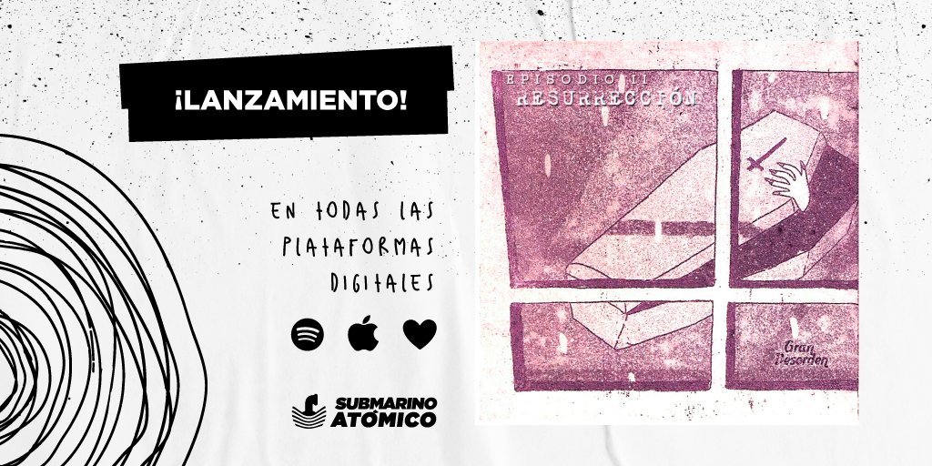 submarinoatomic's tweet photo. 🔥Lanzamientos Submarinos🔥
⚡️ Pablo Juárez Levar🎶 #Madera
⚡️ Gran Desorden 🎶 #Episodio2Resurreccion
⚡️ El Exilio 🎶 #ElExilio
⚡️ Agustina Prieto 🎶 #RomperLaFlor
Ya están disponibles en todas las plataformas digitales. Escuchamos tu música, te escuchamos a vos. https://t.co/lCl0gU3p7s