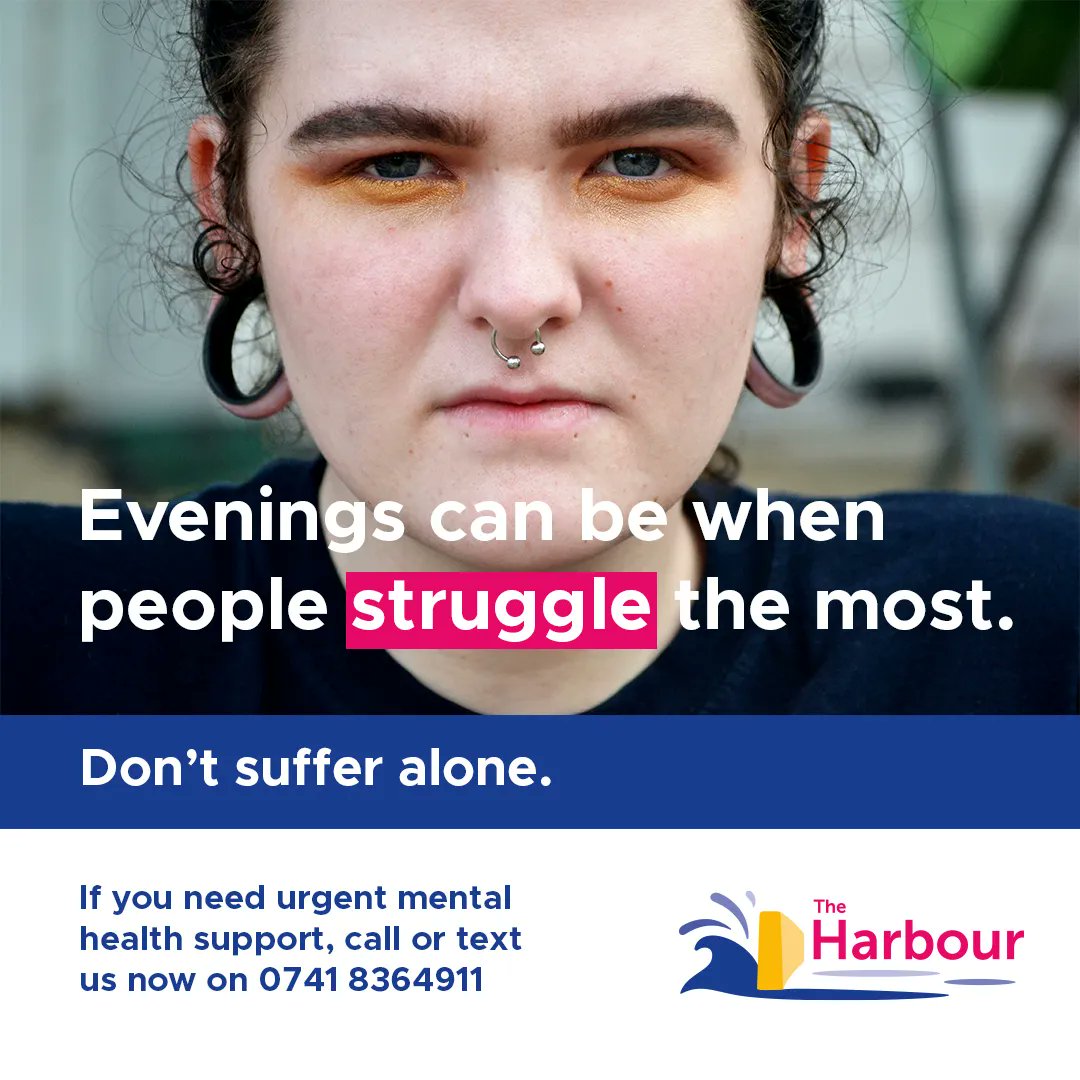 Struggling with your mental health tonight? Call The Harbour, open Fri to Sun 4.30-11pm –07418 364911. The team has people who have experienced mental health challenges and have used local health services, so understand and can help you in your time of crisis. <a href="/SolentMind/">Solent Mind</a>