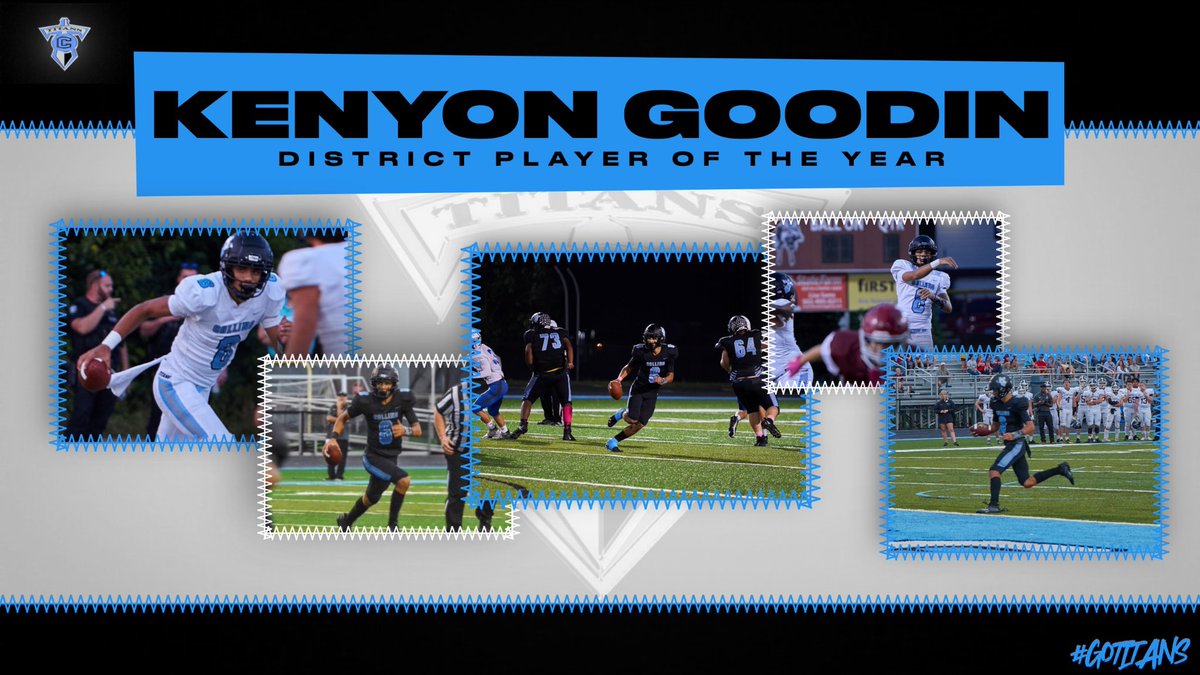 Congratulations to our junior quarterback/free safety <a href="/KenyonGoodin/">Kenyon Goodin</a> for being named the 2021 KFCA Class 5A District 7 Player of the Year #Titan5️⃣