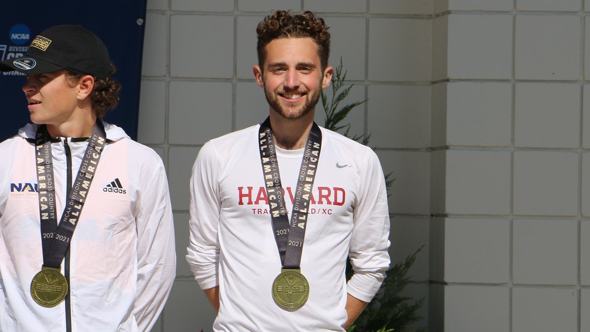 HarvardTFXC's tweet photo. 🏅🏅🏅

From the All-America Stand! 🙌

#GoCrimson #OneCrimson #NCAAXC https://t.co/TSkrGmOQYv