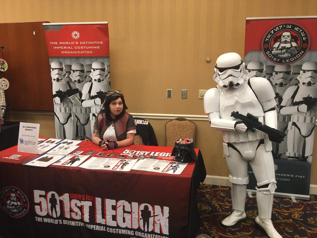 501st_BlueGrass's tweet photo. Cryptid Con is hopping! Come out and see us this weekend!

#501st #501stLegion #BluegrassGarrison #StarWars #BadGuysDoingGood #CryptidCon https://t.co/yX2MVlJdKW