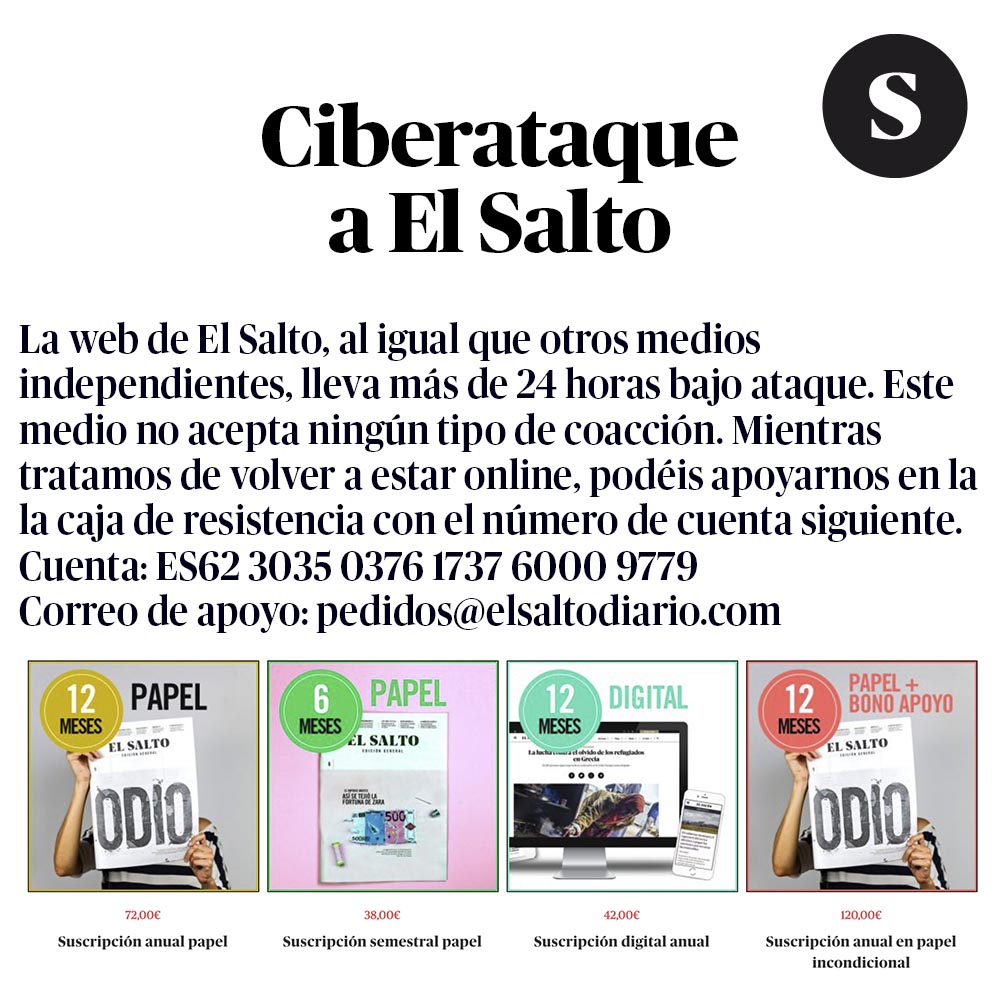 ElSaltoDiario's tweet photo. Si tenéis alguna duda o queréis saber cuánto cuestan nuestras suscripciones, aquí os ponemos algunas.

Mientras trabajan en @nodo50 para que vuelva la web, os pedimos apoyo en el mail y la caja de resistencia del cartel.
¡Gracias! https://t.co/8piJCZUDHk