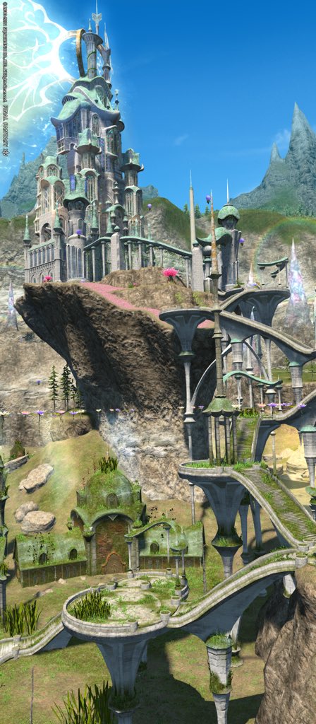 Kiki_masamune's tweet image. おはようございます🐰❣️はよ起きたw
今日はまったり、スクリーンショットは風景から🪟エオルゼアは景色ほんとに綺麗🥰水面消して写してみました。水没する前はあんなに階段あがるの大変だっただろうなー🚶‍♀️⤴️
#エオルゼア千景万色 
#VerticalPosition
#FF14 #FF14風景 #おはウサ ？？