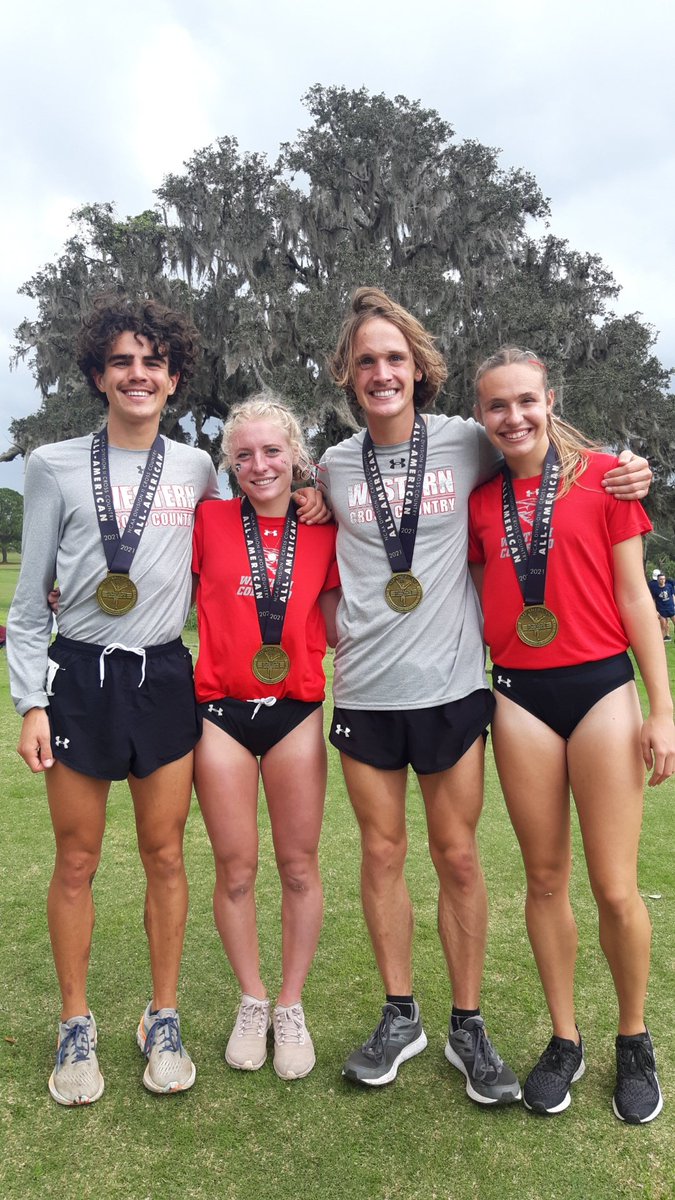 XC NATIONALS RECAP:
Our ladies' team finished 9th, led by true freshman Allison Beasley (29th) and Katie Doucette  (37th).

Our men's team finished 7th; led by Cade Michael (28th) and Michael Grabowski (31st). 

Allison, Katie, Cade, and Michael all earned All-American honors!