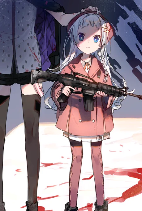 あいぼす結月と合わせたら銃生えた落書き 