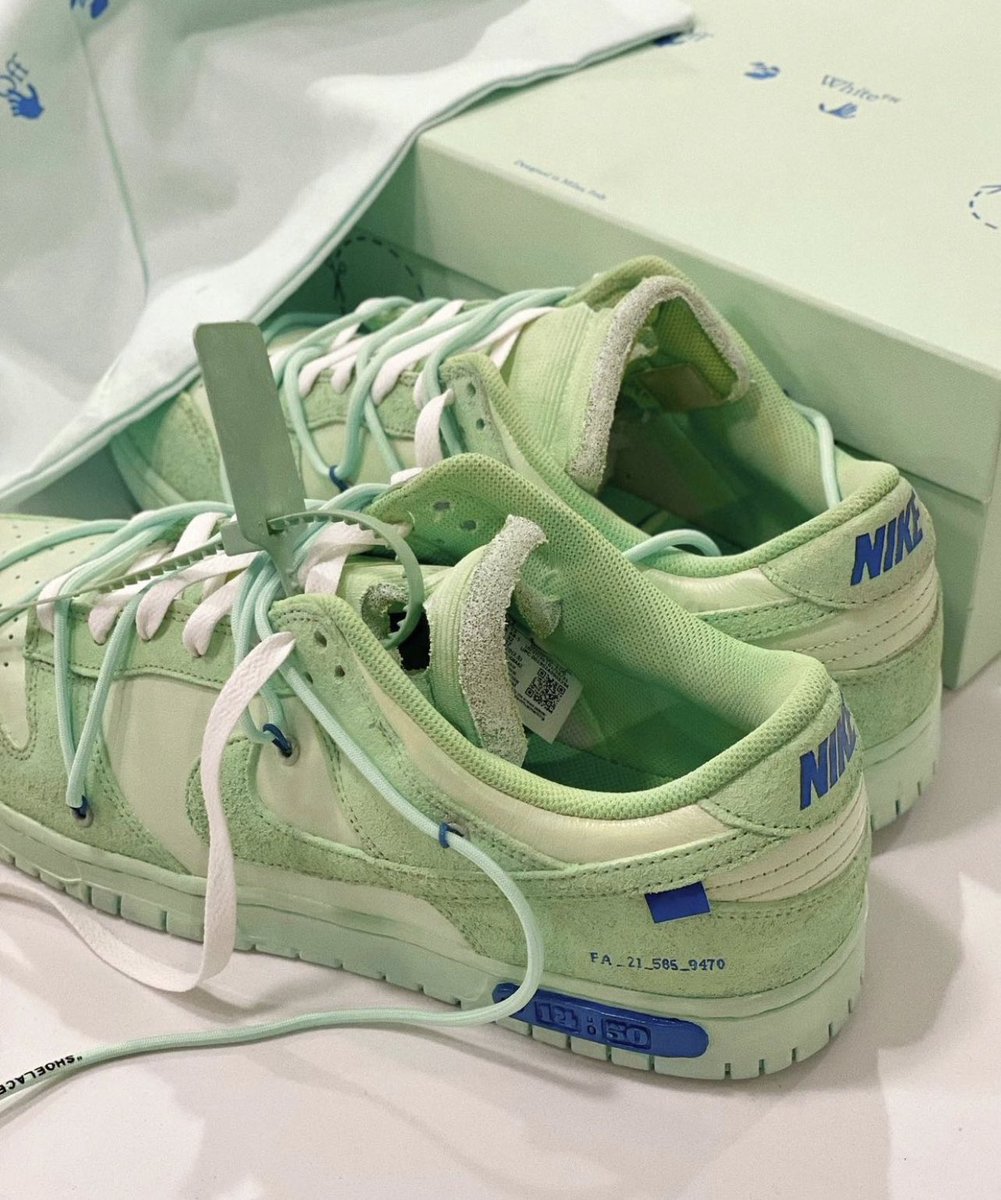 nicekicks's tweet photo. “Seafoam” Custom OW Lot 14 Dunks 🧼 https://t.co/7Goo7TvuGz