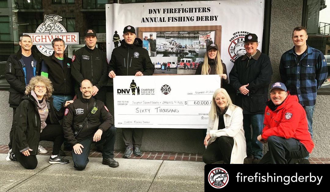 dnvfirecharity's tweet photo. $60,000 donated to @Athletics4kids &amp; @seymour_salmon. We want to thank everyone for their amazing support once again. Looking forward to next year! @HighwaterTackle #dnvfirecharity #northvanstrong #firefishingderby #northvan https://t.co/3V2qwkot7X