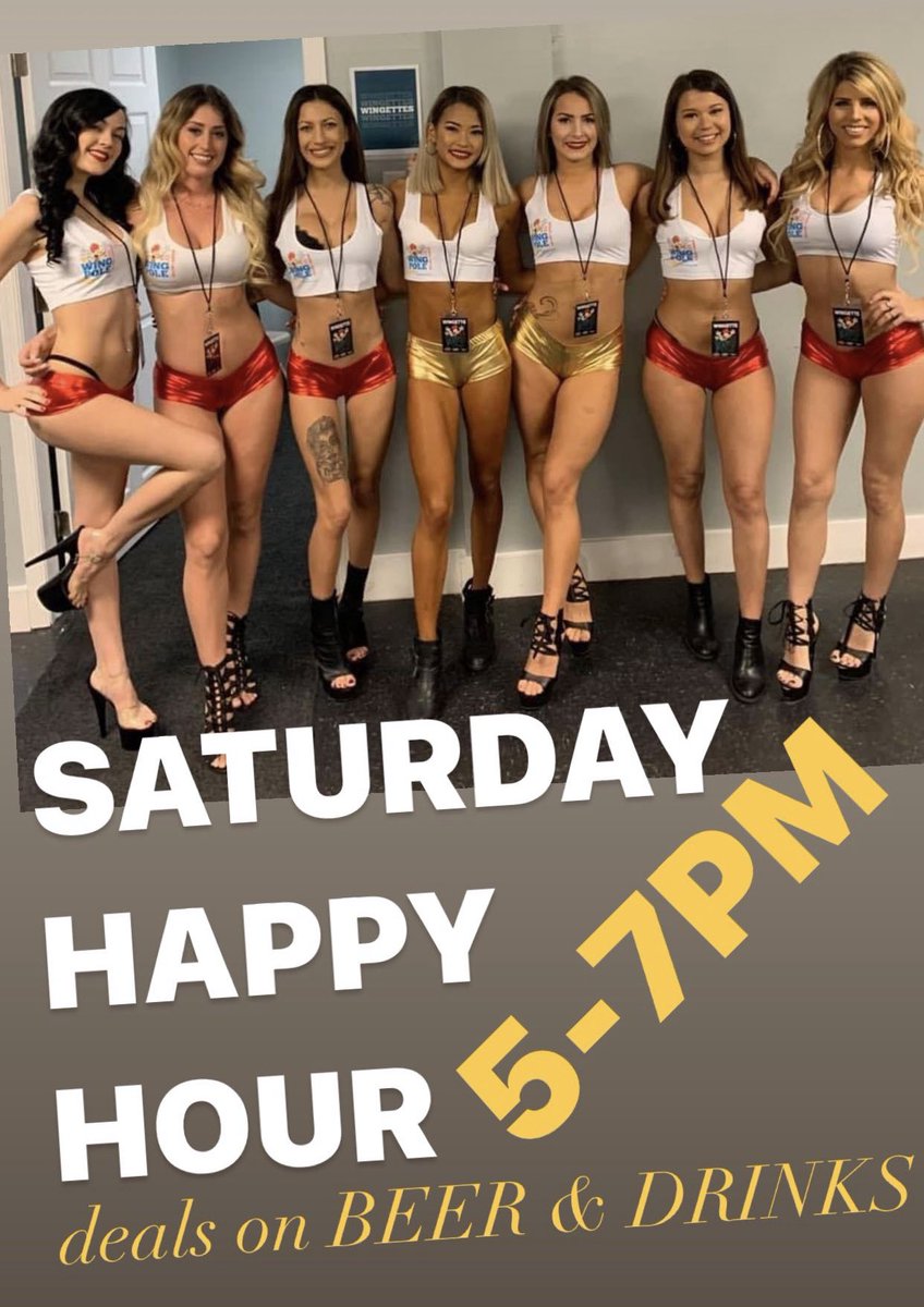 ClubRisque's tweet photo. Saturday #HappyHour 57PM! Deals on Beer & Drinks. #WingPole #Wingettes https://t.co/8o0Me1r69p
