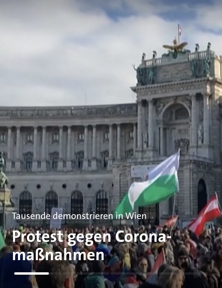 Eine Pandemie bricht aus und täglich sterben Menschen, dann wird ein Heilmittel dagegen gefunden und Leute gehen auf die Straße, weil sie ihre Freiheit bedroht sehen, wenn sie sich und andere schützen müssen. Was eine gruselige Entwicklung. #Wiendemo #Impfpflicht