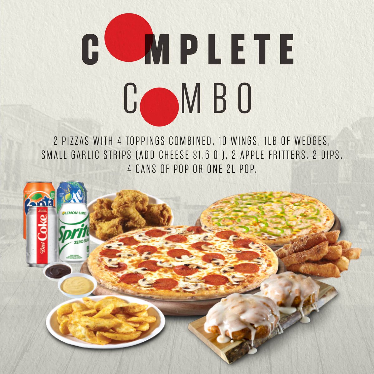 Feed the whole family tonight with the Complete C🔴mb🔴!  
.
.
.
#NewOrleansPizza #NOP #MyNOP #CompleteCombo #PizzaDelivery #PickUp