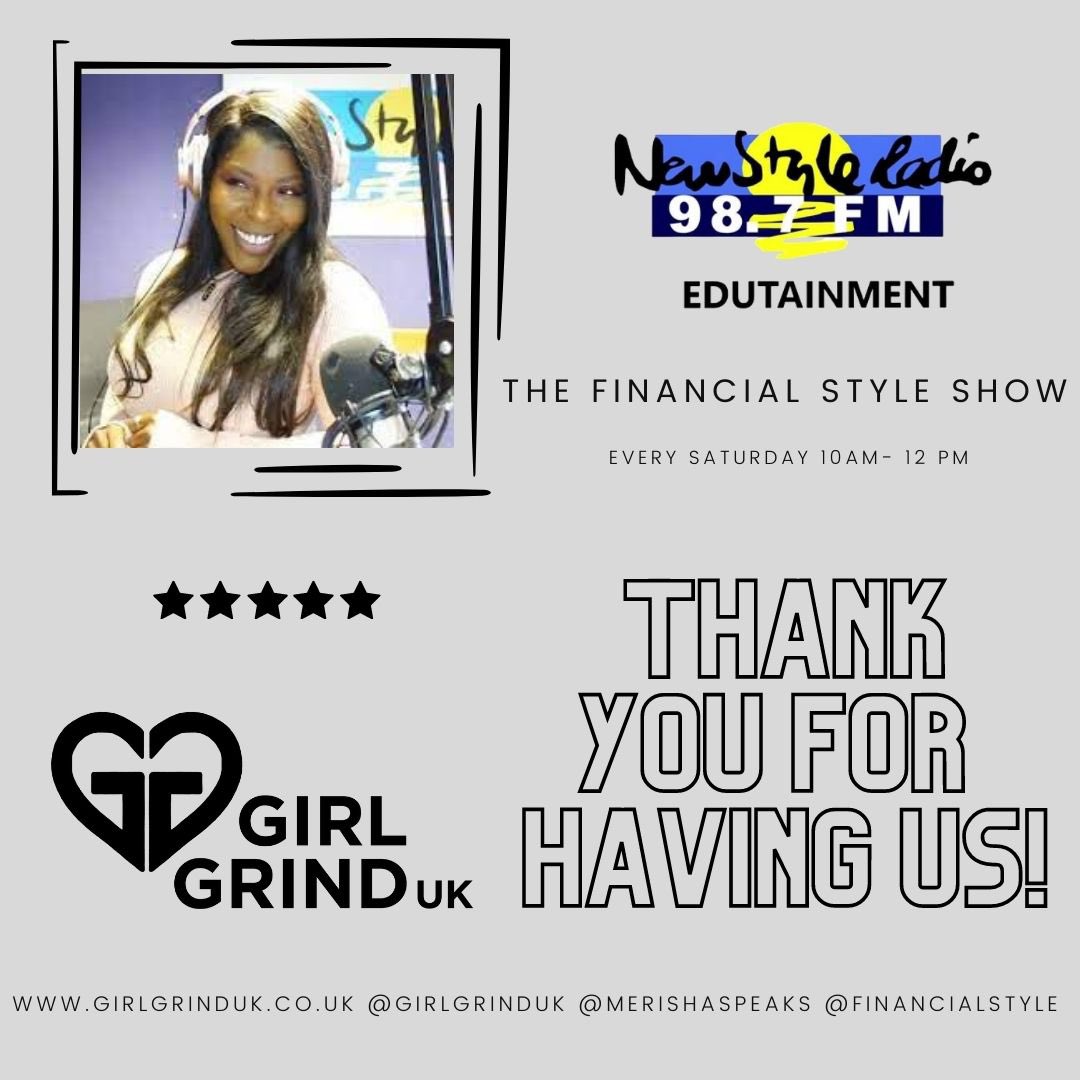 girlgrinduk's tweet image. Thanks for having us on The @financialstyle Show @newstyleradio this morning @merishaspeaks ❤️🙏🏿 It was great to catch up w/ you &amp;amp; share our story with your listeners. Such a good vibe, thanks to everyone who locked in, It was a perfect way to end with a @rayblk Dark skin outro!