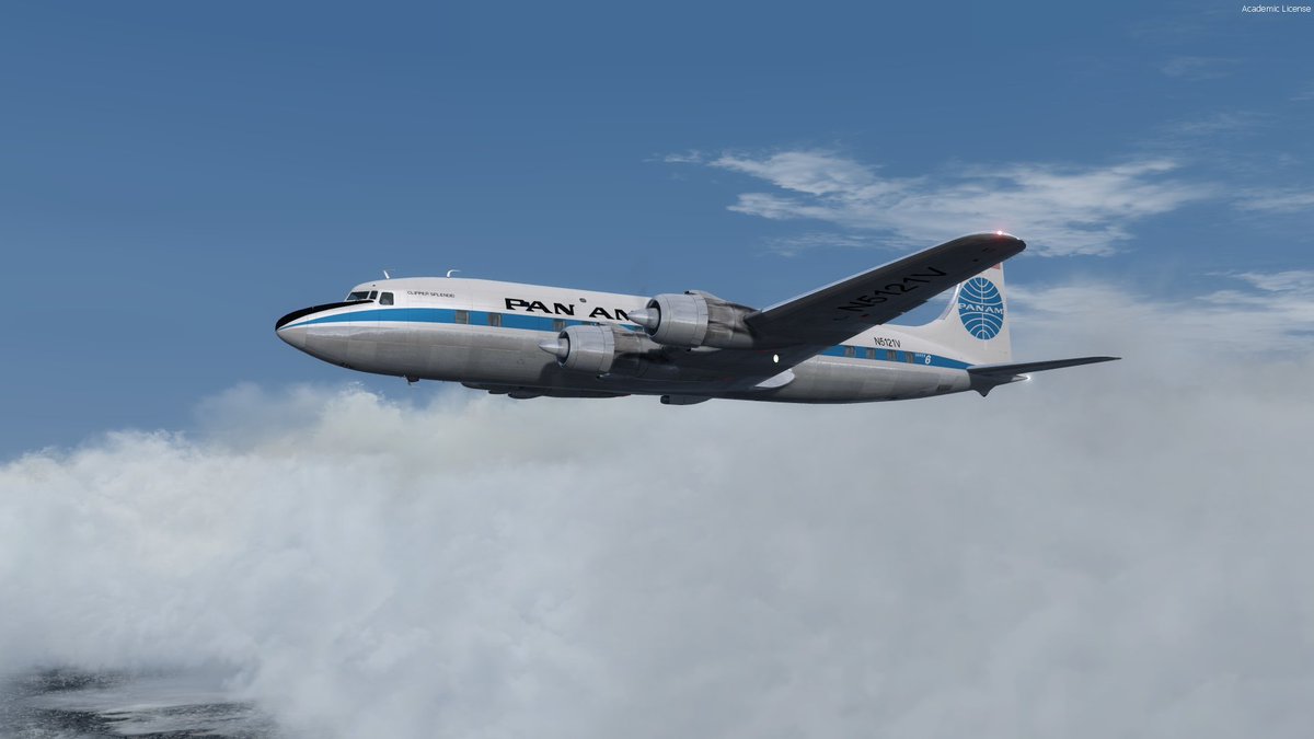 FlightsimMartin's tweet photo. "It's starting to look a lot like christmas!" 🎶 Photos from yesterday's beautiful trip from La Guardia, New York City (KLGA) to Ronald Reagan Airport, Washington D.C. (KDCA) in PMDG's DC-6B (Pan Am Flight 651). https://t.co/EpTJHcTjoo