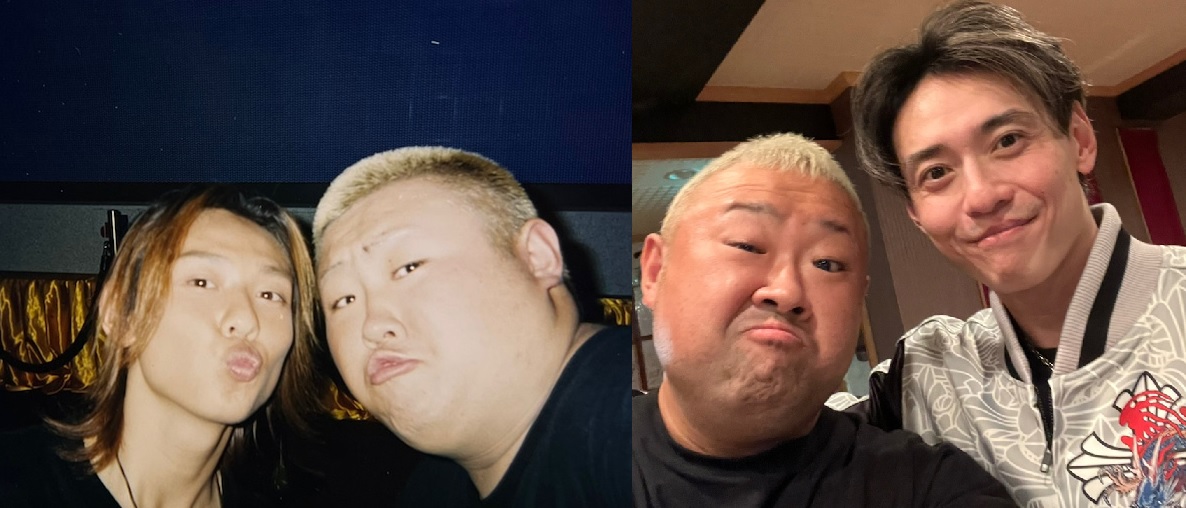 unleashthegeek's tweet photo. Ishigaki Yuma and Waki Tomohiro in 2002 (Gokusen wrap party) and in 2021. https://t.co/2Xpr1T2Jsq