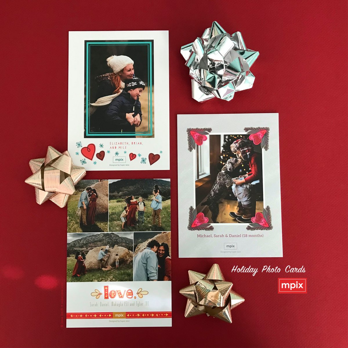SuperJaneArtist's tweet photo. I'm tickled peppermint pink to share my NEW #holiday #photocards with @mpix! Shop em' by searching "super jane" at https://t.co/kmriC5OVvJ! Ho, ho, ho!β€οΈπβ€οΈπΒ©οΈ Jane Smith #holidaycards #christmascards #customphotocards #personalizedcards #winterholidays #christmas #familyphotos https://t.co/MKLyuIqqcL