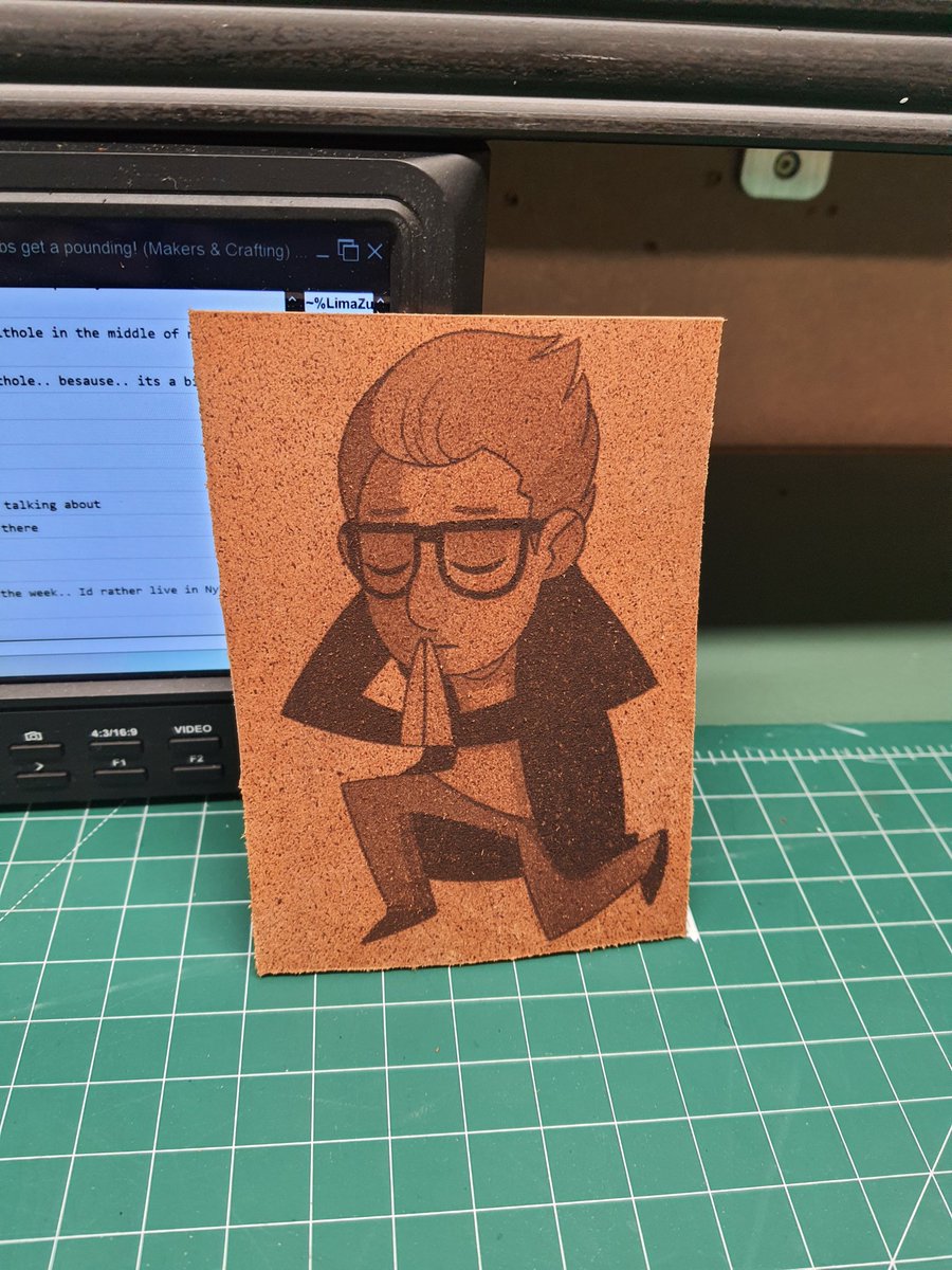 LimaZuluTango's tweet photo. First engraving test on the new laser. The laser has now received its #Blesso
@Besso0_ https://t.co/awJz6uK0ru