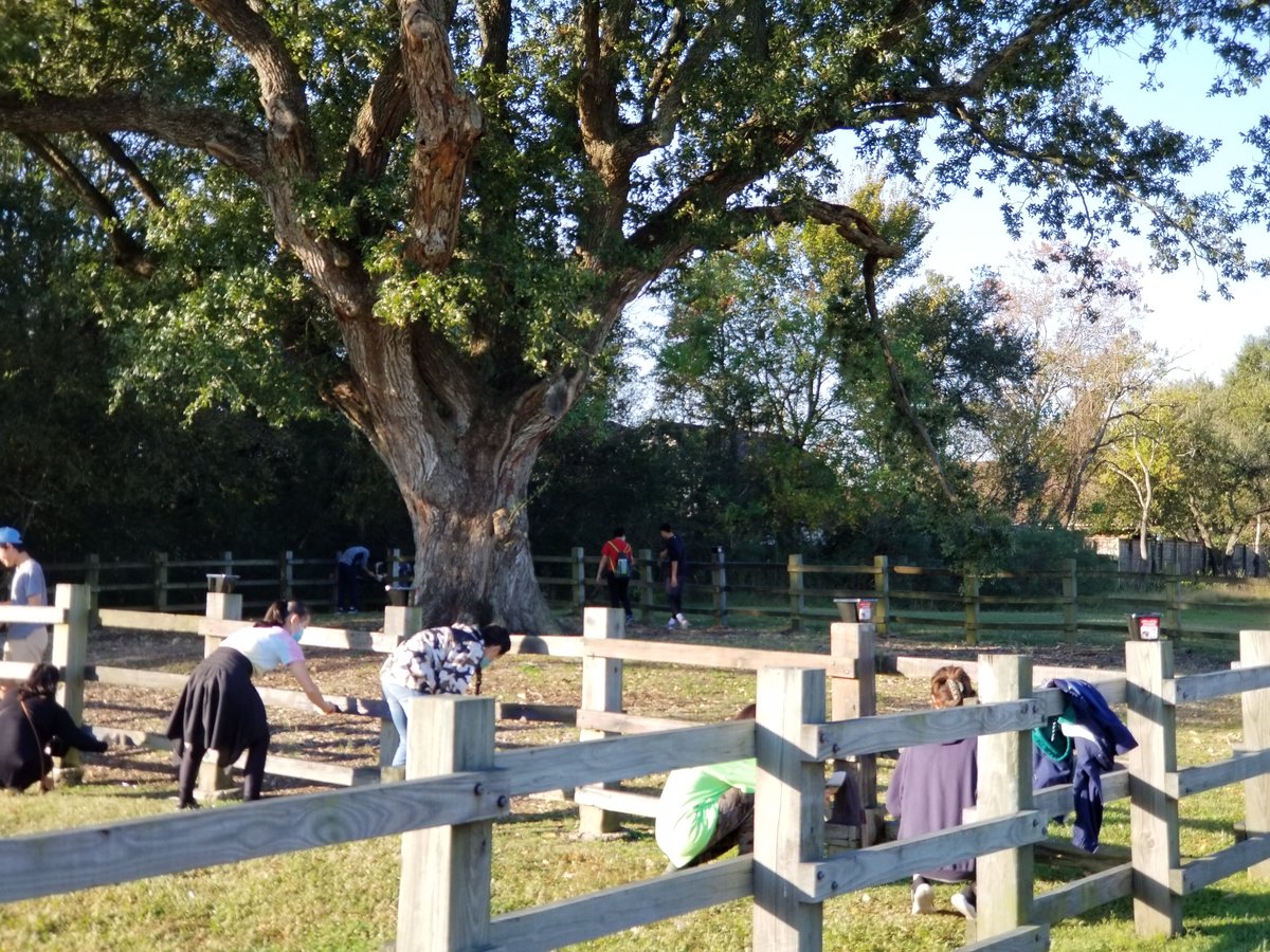 LeagueCityTX's tweet image. A big thanks to all the volunteers who came out today to #Leaguecity's @KeepTxBeautiful  #fallsweep at the Ghirardi Watersmart Park. We resealed wood fences, spread thousands of pounds of crushed granite on the walkways, and created a Kindness Rock Garden  #Service #CommunityDay