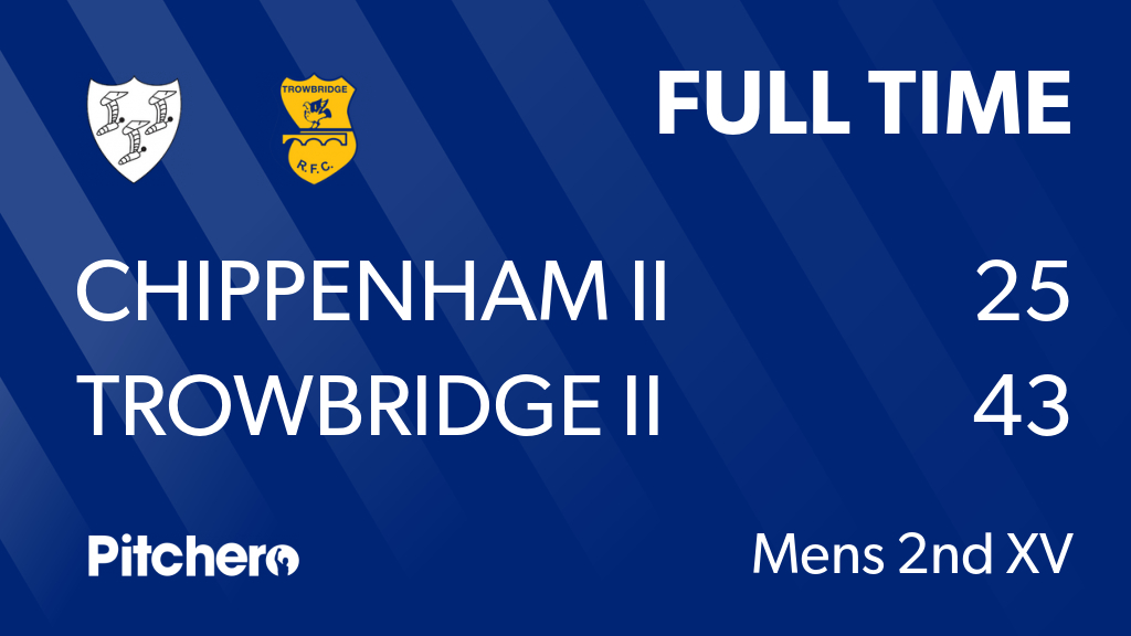 TrowbridgeRugby's tweet photo. FULL TIME: Chippenham II 25 - 43 Trowbridge II
#CHITRO #Pitchero
https://t.co/AvWeudpWh7 https://t.co/BiepuhdDc7