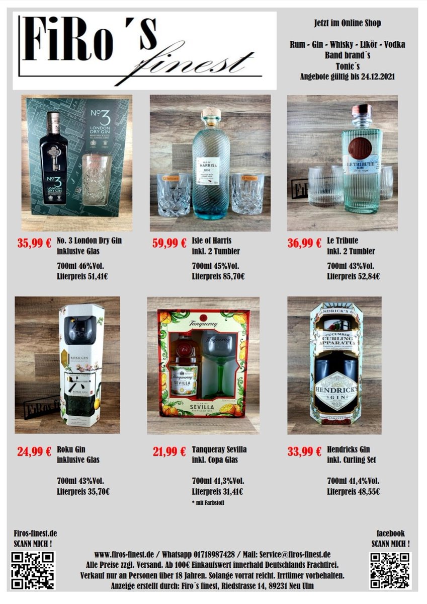 FirosFinest's tweet photo. Unser neuer Prospekt ist da 🤩🤩
Zum schmökern,  teilen und weitersagen 😊🥃

Tolle Sets perfekt für Weihnachten 😉

Alle Artikel findet ihr im Shop: https://t.co/nbfu2JN9RR 

Cheers @all 

#firosfinest #Werbung #Whisky #rum #gin #Geschenksets #Geschenkideen #weihnachten https://t.co/Icbw2GKwI7