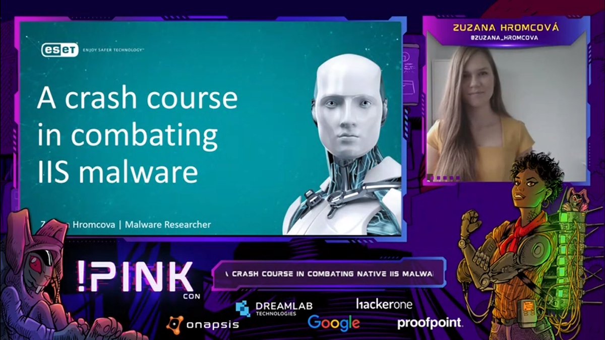 📢‼️ NOW LIVE! Join Zuzana Hromcová from @eset at NotPinkCon to learn how IIS malware works and the most effective way to combat it 🤜💥

📢‼️ ¡AHORA! Sumate a Zuzana Hromcová de @eset para aprender cómo funciona el #malware para IIS y cómo combatirlo 👏