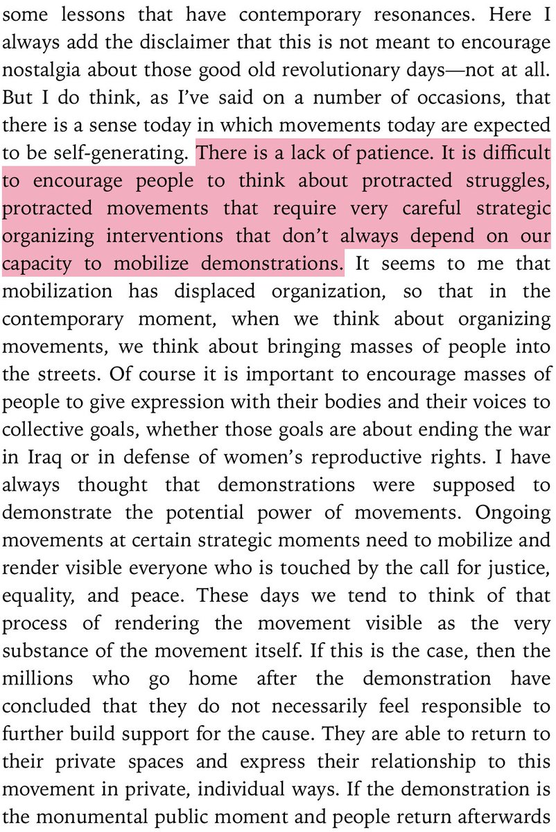 queersocialism's tweet photo. angela davis, on how “organizing is not synonymous with mobilizing” (2005) is still incredibly relevant today. https://t.co/o5k50pnggd
