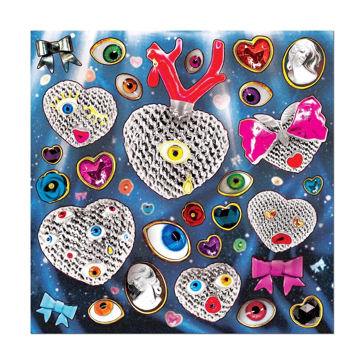 Hearts: like you’ve never peeled them before 🧡 Check out this limited edition shining sheet of them, made dually in collaboration with gallerist, Sienna Patti, &amp; jeweler, Lola Brooks. Now available applystickers.com/products/lola-…
