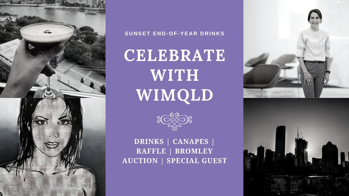 Hope you can join @wimqld for an end-of-year drink on December 2. Early bird special ends soon bit.ly/3HG8nL1